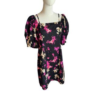 DKNY Off-Shoulder Puff Sleeve Floral Mini Dress NWT Size M